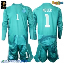 Maglie da calcio Germania Manuel Neuer #1 Portiere Prima Maglia Bambino Mondiali 2026  Manica Lunga + Pantaloni corti)